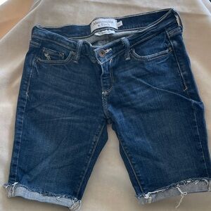 Abercrombie & Fitch Women's Dark Blue Denim Shorts